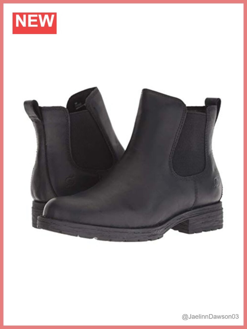 BORN Waterproof Leather Chelsea Ankle Boot Low Heel Casual